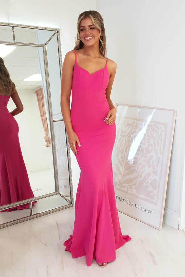 Stacie Bodycon Gown | Hot Pink