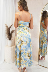 Yelana Marble Print Midi Dress | Mixed Print
