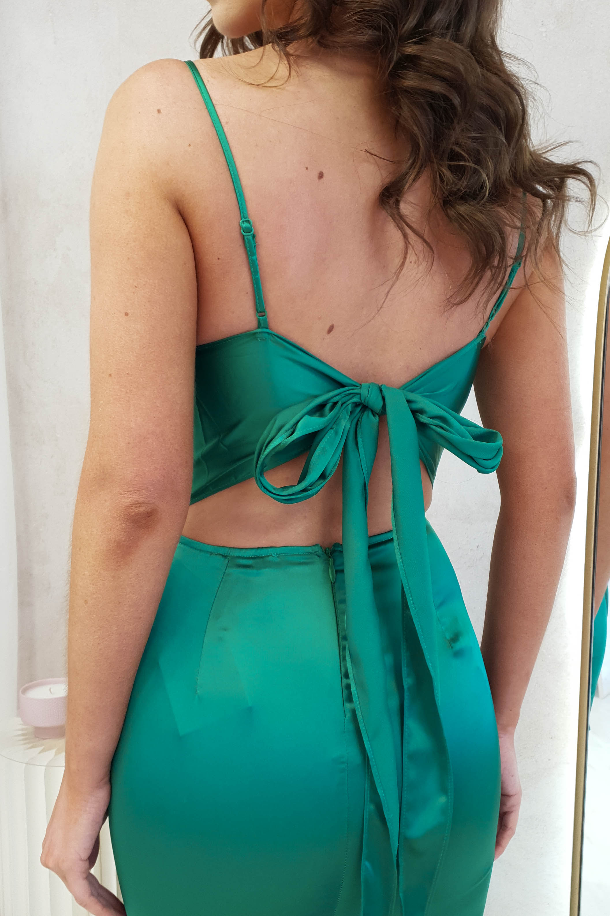 Abrea Cowl Neck Gown | Green