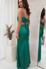 Abrea Cowl Neck Gown | Green