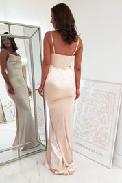 Adalyn Satin Gown | Champagne