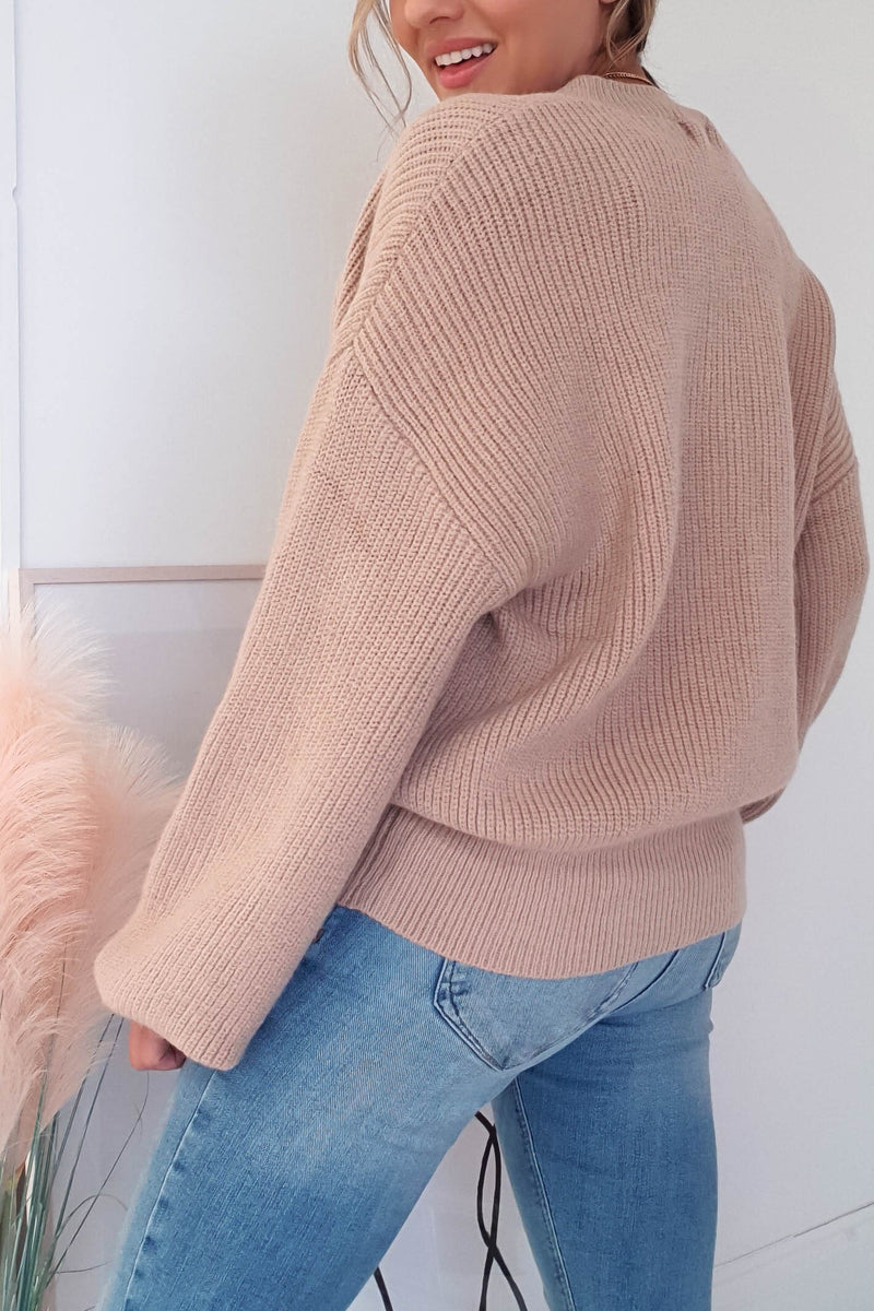 Lahana Knitted Cardigan | Camel