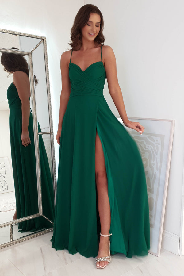 Bethy Soft Chiffon Maxi | Green