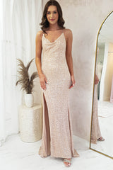 Carrol Sequin Gown | Gold