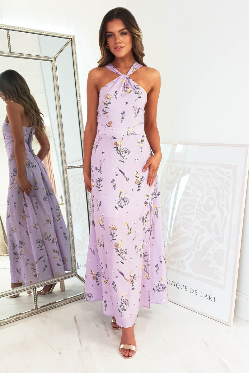 Leanora Lavendar Print Maxi | Lilac
