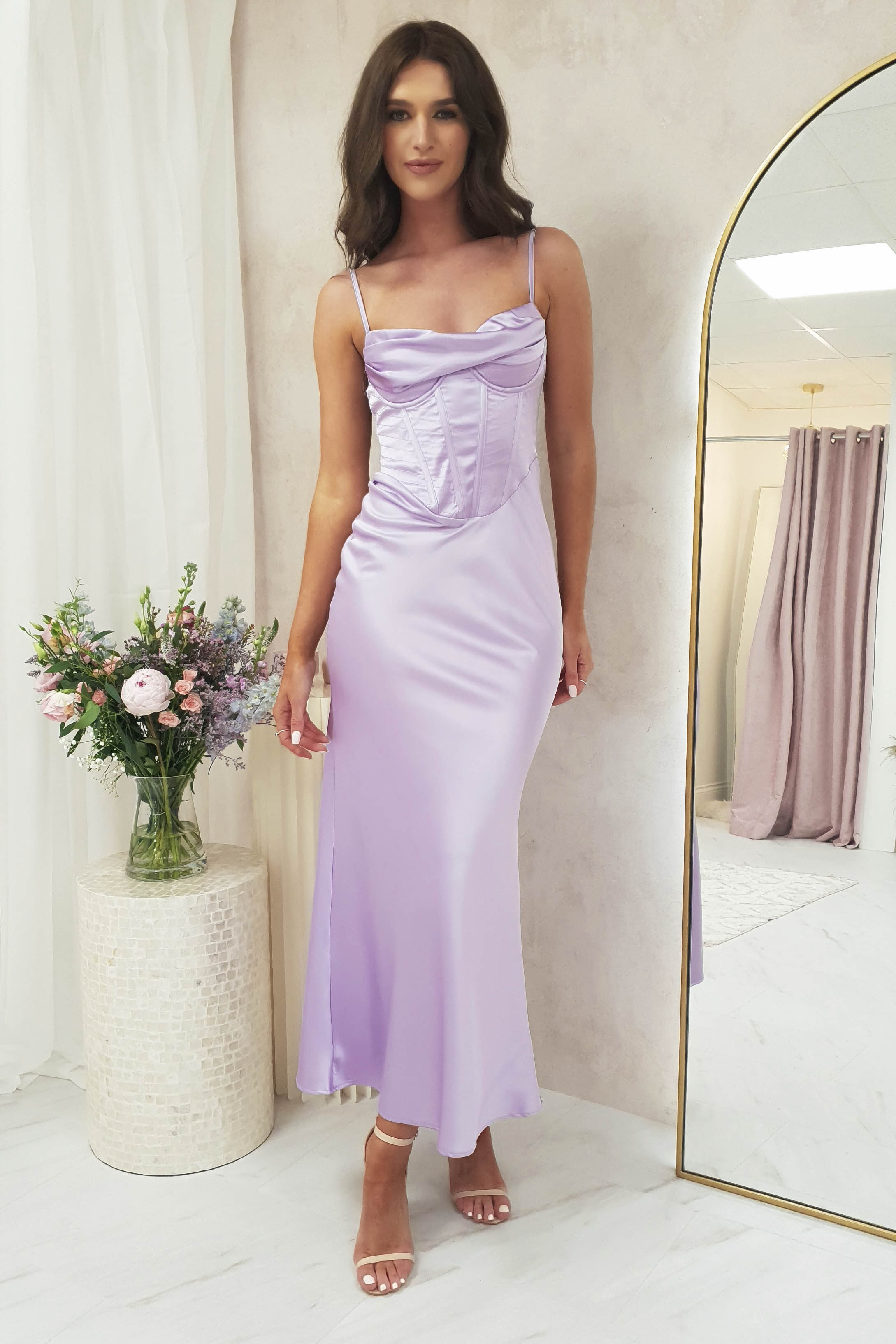 Purple Mini Dress - Lace Up Straps Dress - Lilac Jersey Knit Bodycon Dress