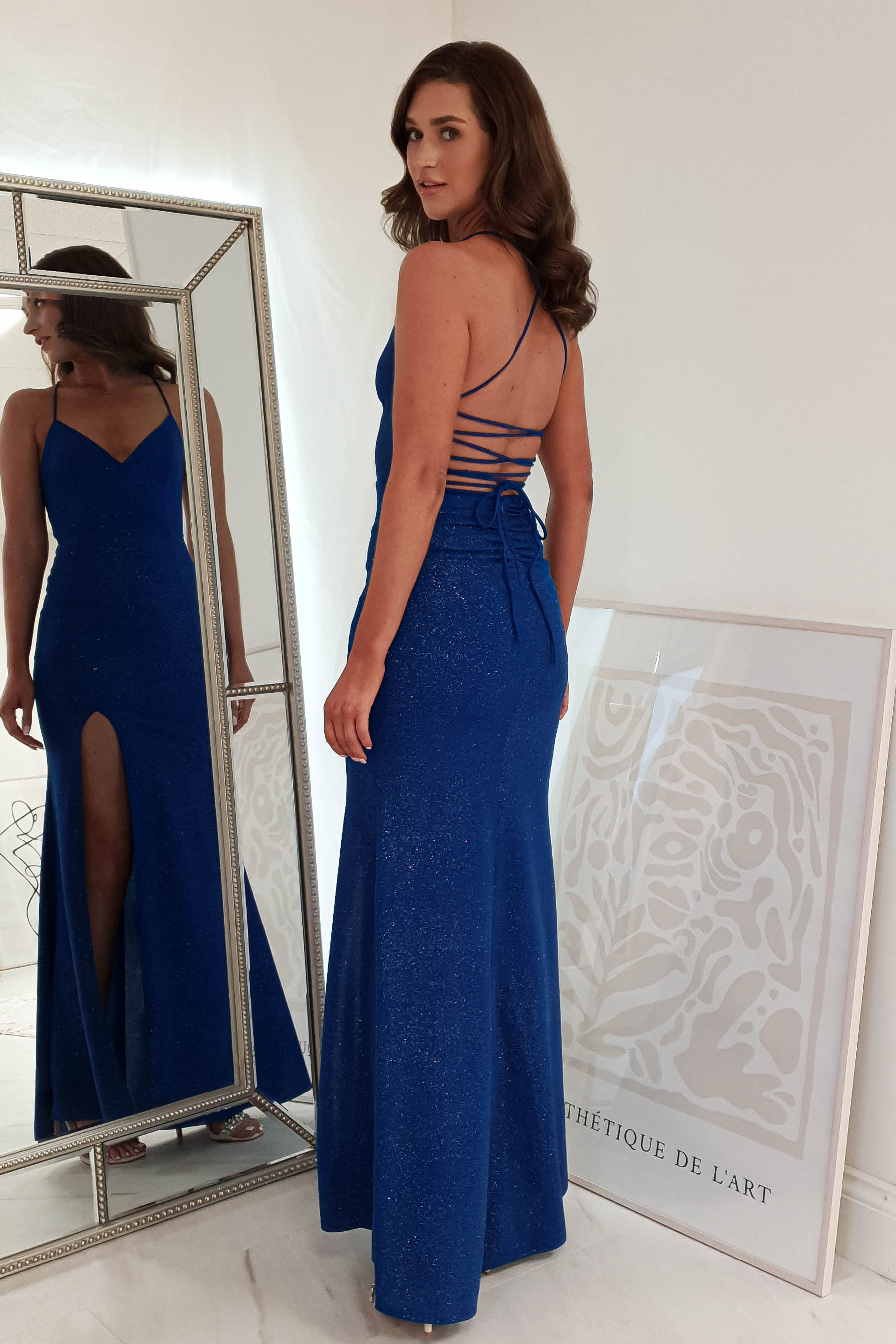 Saraid Glitter Gown | Royal Blue