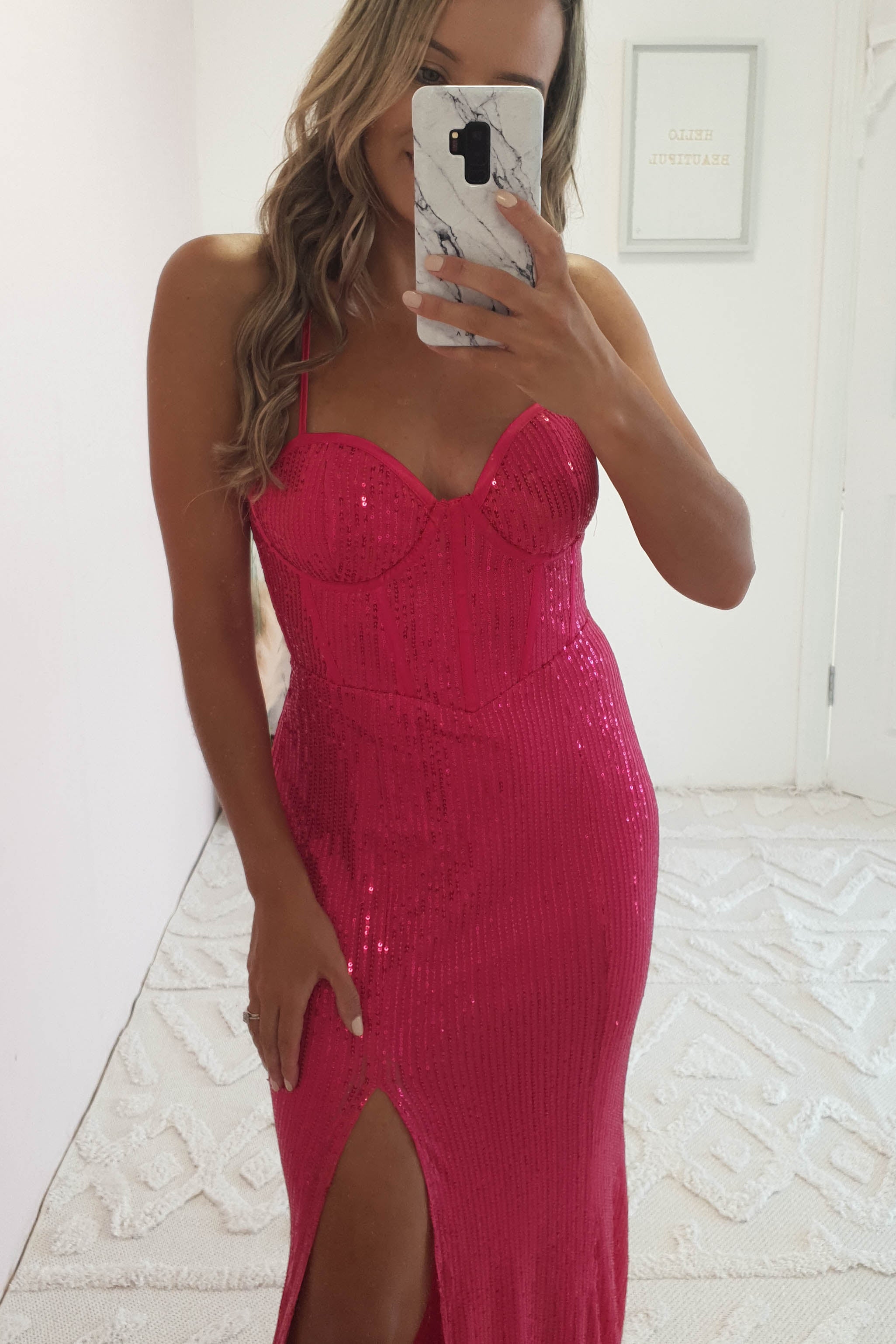 Elmiya Seqiun Gown | Hot Pink