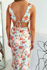Erina Floral Midi Dress | Blue Print