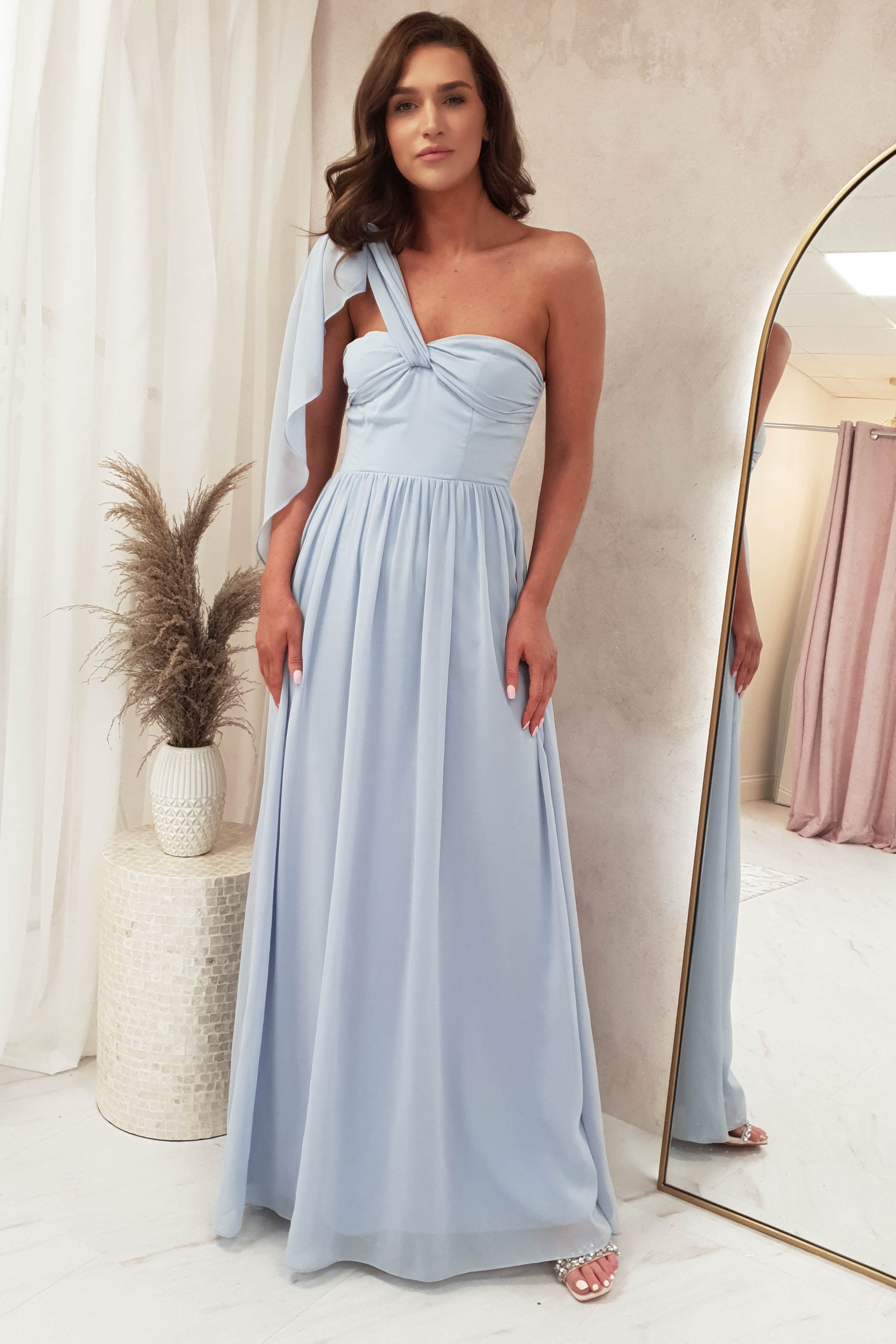 Estella Chiffon Maxi Dress | Dusty Blue