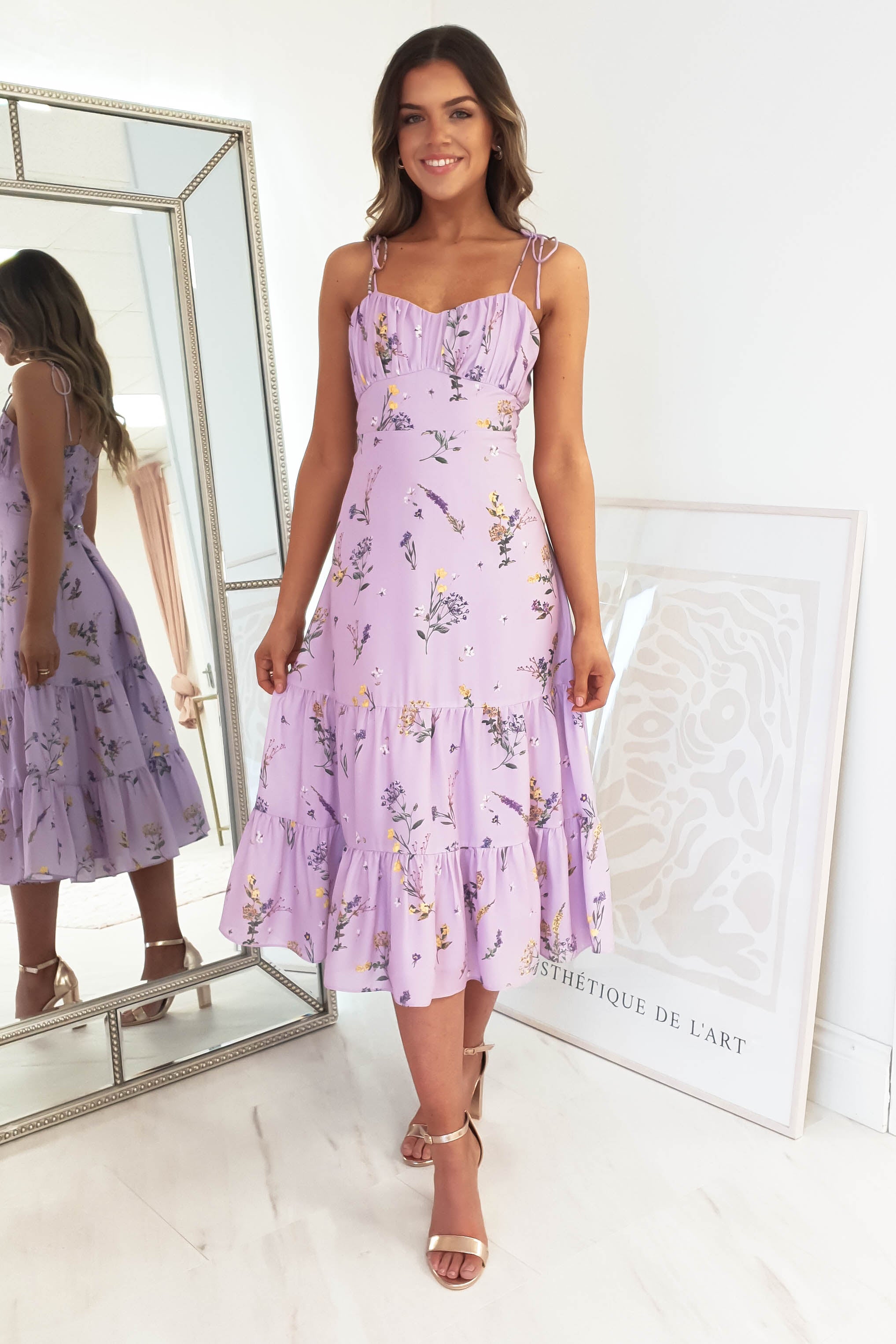 Lavender discount midi dress