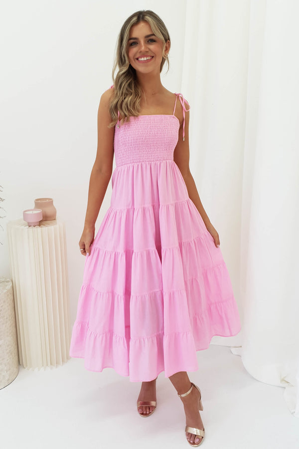 Imogen Midi Dress | Pink