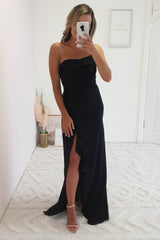 Julien Ruffle Maxi Dress | Black
