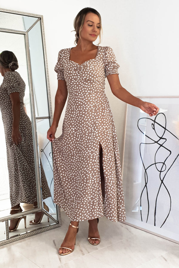 Kayleigh Midi Dress | Beige