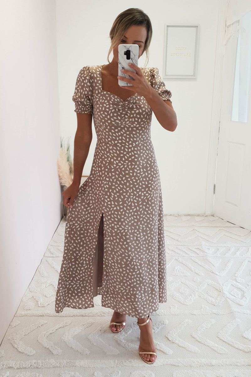Kayleigh Midi Dress | Beige