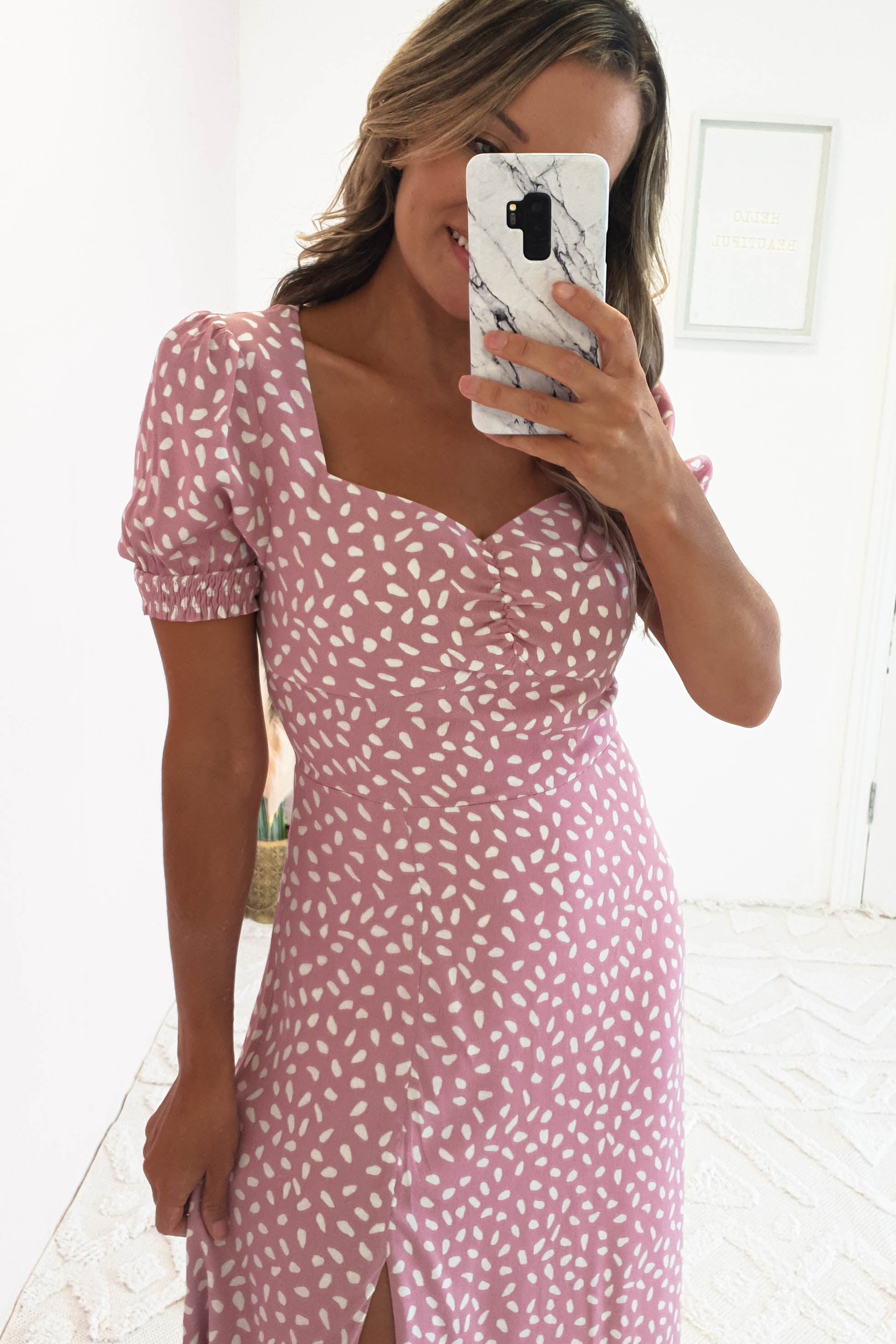 Kayleigh Midi Dress | Pink