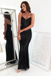 Longoria Sequin Gown | Black