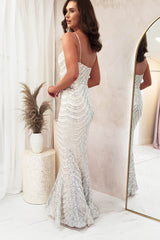 Longoria Sequin Gown | Silver