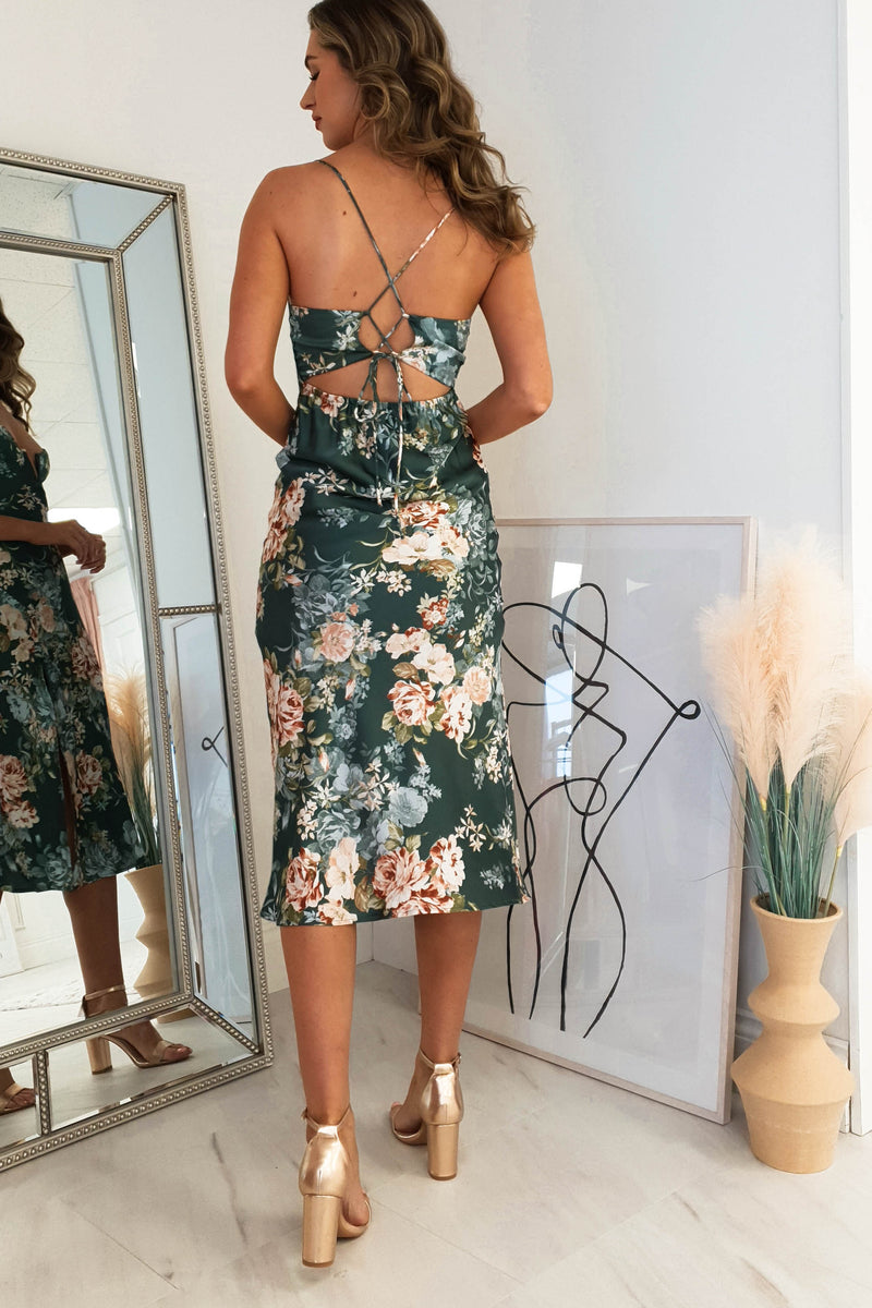 Lorelei Floral Print Midi Dress | Sage