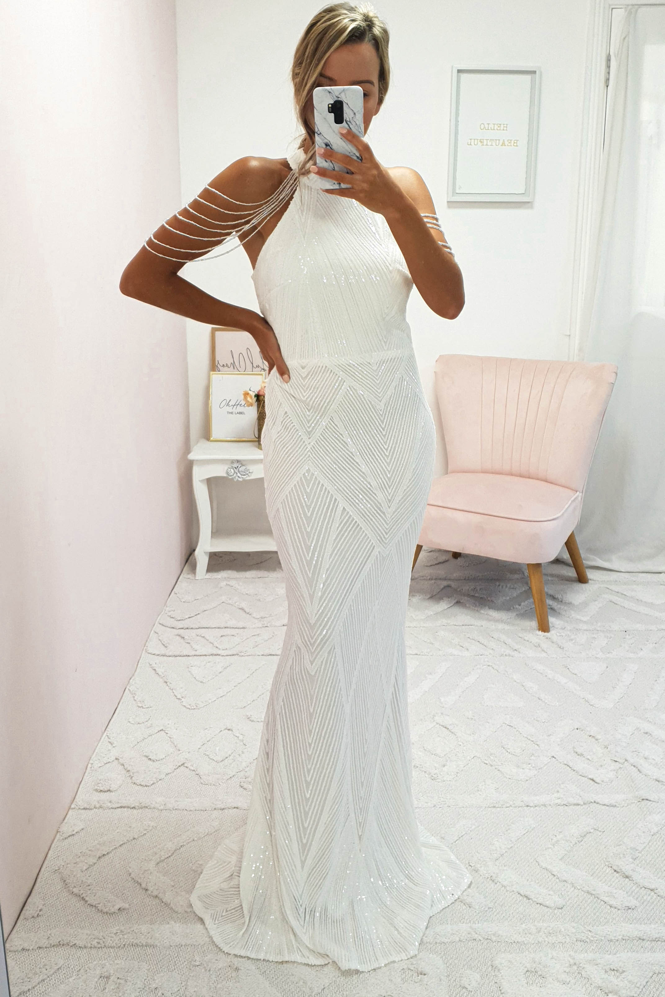 Long white special occasion cheap dresses