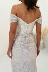 Macayla Sequin Gown | Champagne