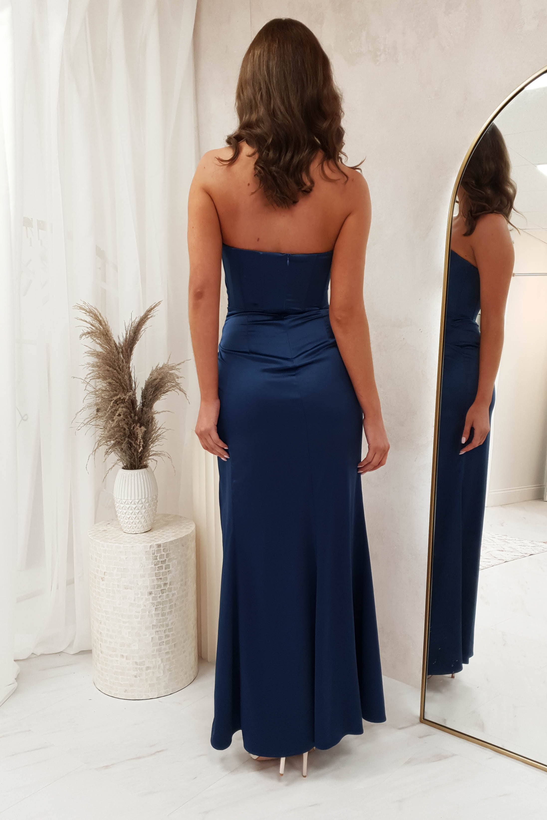 Malani Strapless Gown | Navy