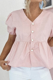 Minnie Bow Detail Blouse | Pink