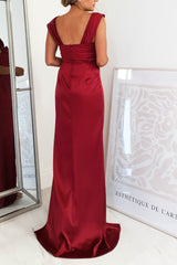 Monica Off The Shoulder Gown | Dark Red