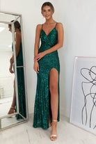 Mulan Sequin Gown | Emerald Green | Debs & Prom | Formal Gown | Oh Hello Clothing