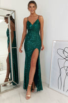 Mulan Sequin Gown | Emerald Green | Debs & Prom | Formal Gown | Oh Hello Clothing
