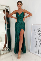 Mulan Sequin Gown | Emerald Green | Debs & Prom | Formal Gown | Oh Hello Clothing