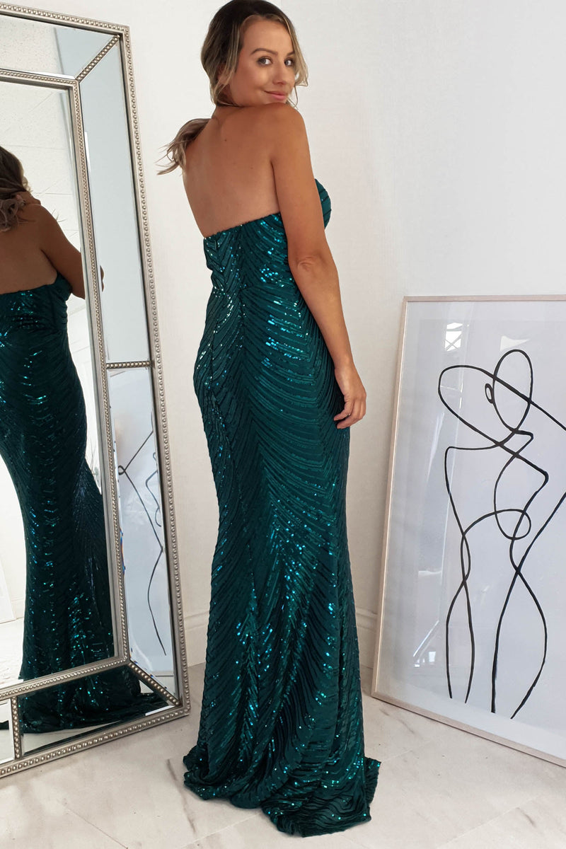 New York Nights Gown | Emerald Green