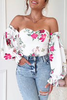 Shani Mixed Print Off-Shoulder Bodysuit | Oh Hello Clothing | Oh Hello Clothing