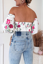 Shani Mixed Print Off-Shoulder Bodysuit | Oh Hello Clothing | Oh Hello Clothing