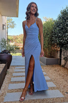 Solana Glitter Bodycon Gown | Blue | Debs & Prom | Formal Gown | Oh Hello Clothing